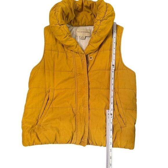 Anthropologie Pilcro and the Letterpress Puffy Quilted Mustard Yellow Vest Zip-u - Picture 9 of 12